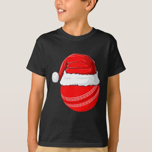 Kerstman Hoed Kerstmis Cricket T-shirt (Voorkant)