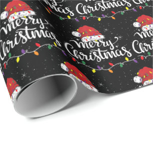 Kerstman Hoed Kerstmis Lichtjes Kerst Familie Cade Cadeaupapier