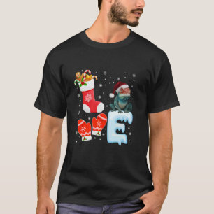 Kerstman Hoed Kerstmis Stocking Holiday Chameleon T-shirt