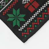 Kerstman Hoed Maltese hond Kerstboom Lights Ugly S Fleece Deken (Hoek)