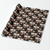 Kerstman Hoed Mona Lisa Kerstmis Cadeaupapier (Uitgerold)
