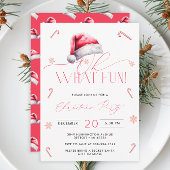 Kerstman hoed oh wat leuke kerst party uitnodiging