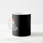 Kerstman hoed pitbull pitbull pitdog kerst kerst v koffiemok (Voorkant links)