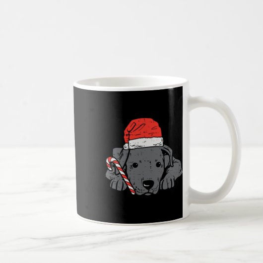 Kerstman hoed pitbull pitbull pitdog kerst kerst v koffiemok (Rechts)