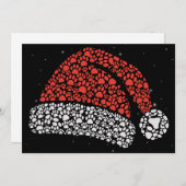 Kerstman Hoed Pootafdruk Kersthond Liefhebber Hond Feestdagenkaart (Voorkant / Achterkant)