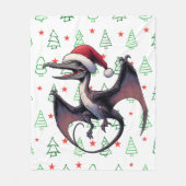 Kerstman hoed pterodactyl fleece deken (Voorkant)