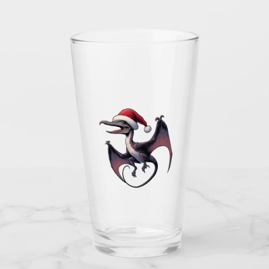 Kerstman hoed pterodactyl glas (Voorkant)