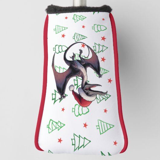 Kerstman hoed pterodactyl golfheadcover (Draai 90)