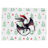 Kerstman hoed pterodactyl groot cadeauzakje (Achterkant)