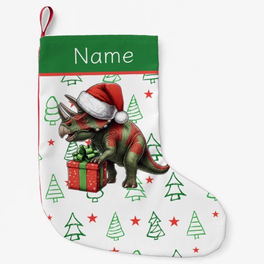 Kerstman hoed pterodactyl kleine kerstsok (Voorkant)