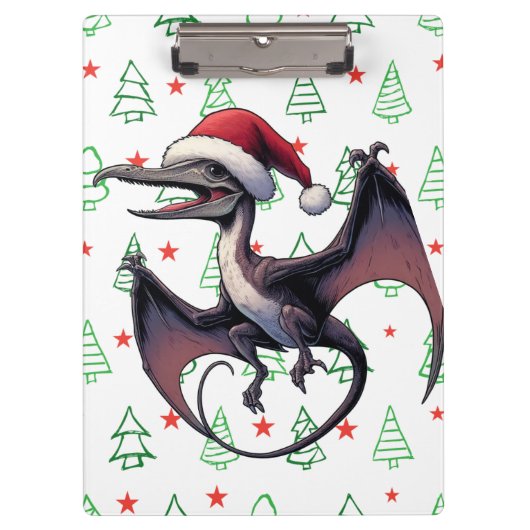 Kerstman hoed pterodactyl klembord (Voorkant)