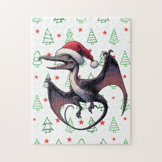 Kerstman hoed pterodactyl legpuzzel (Verticaal)