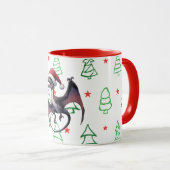 Kerstman hoed pterodactyl mok (Voorkant rechts)