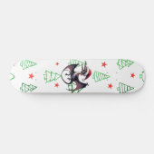 Kerstman hoed pterodactyl persoonlijk skateboard (Horizontaal)