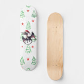 Kerstman hoed pterodactyl persoonlijk skateboard (Voorkant)