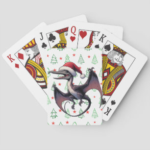 Kerstman hoed pterodactyl pokerkaarten