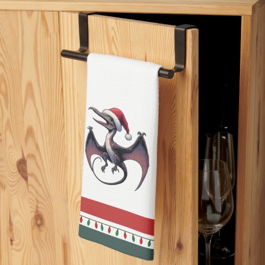Kerstman hoed pterodactyl theedoek (Derde Gevouwen)