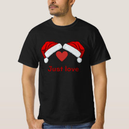 Kerstman hoed-puur liefde t-shirt