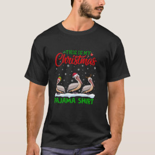 Kerstman Hoed Rendier Pelikaan Kerst Pyjama T-shirt