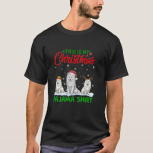 Kerstman Hoed Rendier Samoyed Hond Kerstmis Paja T-shirt