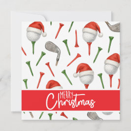 Kerstman hoed rode en groene T - shirts Feestdagenkaart