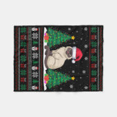 Kerstman Hoed Siamese Kat Kerstboom Lights Ugly S Fleece Deken (Voorkant (Horizontaal))