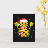 Kerstman Hoed Sneeuwman Cadeaus voor Kerstmis Grap Kaart (Gele Bloem)