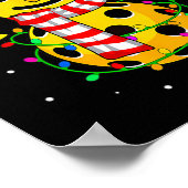 Kerstman Hoed Sneeuwman Cadeaus voor Kerstmis Grap Poster (Hoek)