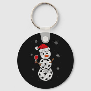 Kerstman Hoed Sneeuwman Cadeaus Voor Kerstmis Pret Sleutelhanger