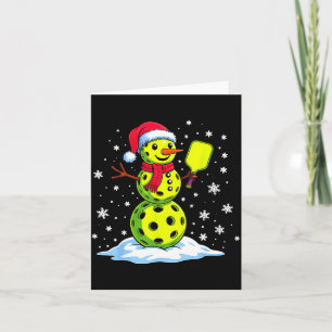 Kerstman Hoed Sneeuwman Kerst Ckleball Liefhebber Kaart