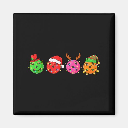 Kerstman Hoed Sneeuwman Kerstmis Grappige Ckleball Magneet (Voorkant)