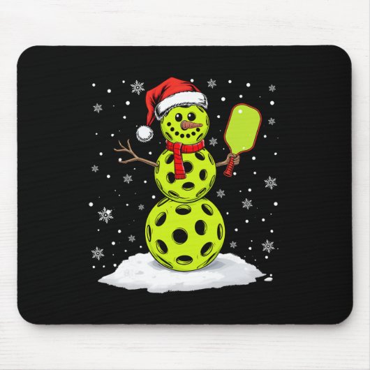 Kerstman Hoed Sneeuwman Kerstmis Grappige Picklell Muismat (Voorkant)