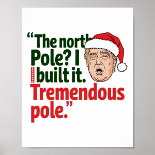 Kerstman Hoed Trump Maakt Kerstmis Weer Groot Grap Poster
