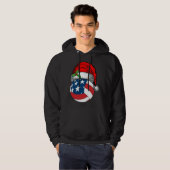 Kerstman hoed volleybal sport grappig cadeau hoodie (Voorkant volledig)
