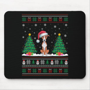 Kerstman Hoed Whippet Hond Kerstboom Lights Ugly S Muismat