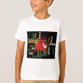 Kerstman Hoed Word Art T-shirt (Voorkant)