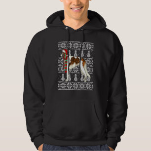 Kerstman Hoed Xmas Borzoi Lelijke Kerst Hoodie