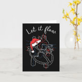 Kerstman Hoed Xmas Kaart (Gele Bloem)