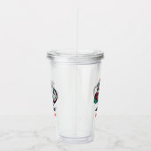Kerstman hoedraptor acryl drinkbeker (Rechts)