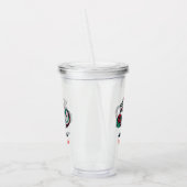 Kerstman hoedraptor acryl drinkbeker (Links)