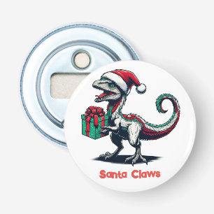 Kerstman hoedraptor button flesopener