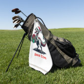 Kerstman hoedraptor golfhanddoek (Groen)