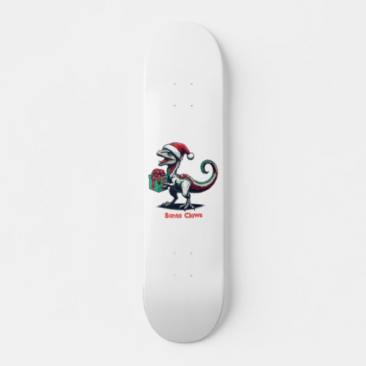 Kerstman hoedraptor persoonlijk skateboard (Voorkant)