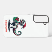Kerstman hoedraptor samsung galaxy hoesje (Achterkant horizontaal)