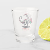 Kerstman hoedraptor shot glas (Achterkant)