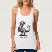 Kerstman hoedraptor tanktop (Voorkant)
