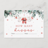 Kerstman Hoeveel Kussen Baby shower Spel Informatiekaartje (Voorkant)
