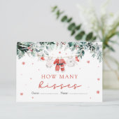 Kerstman Hoeveel Kussen Baby shower Spel Informatiekaartje (Staand voorkant)