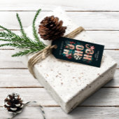 Kerstman HoHo Holly vertakt snoepriet Cadeaulabel