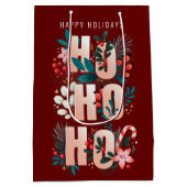 Kerstman HoHo Holly vertakt snoepriet Medium Cadeauzakje (Achterkant)